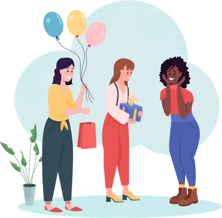 Surprise Birthday party  Illustration