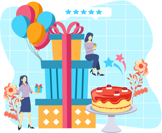 Surprise d'anniversaire  Illustration