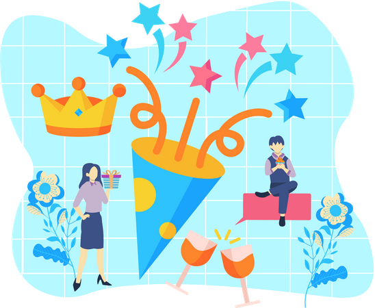 Surprise d'anniversaire  Illustration