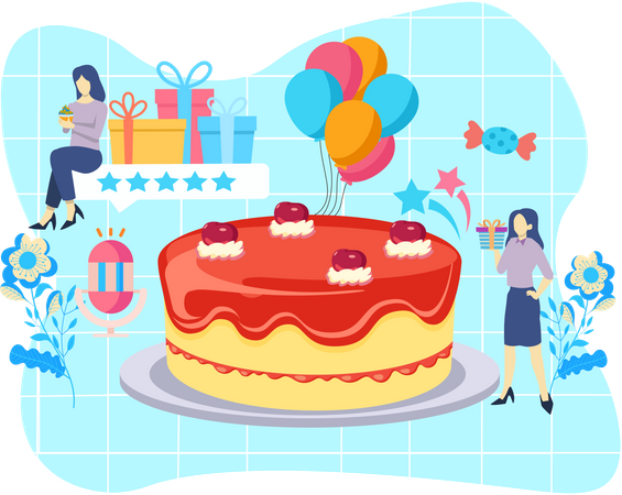 Surprise d'anniversaire  Illustration