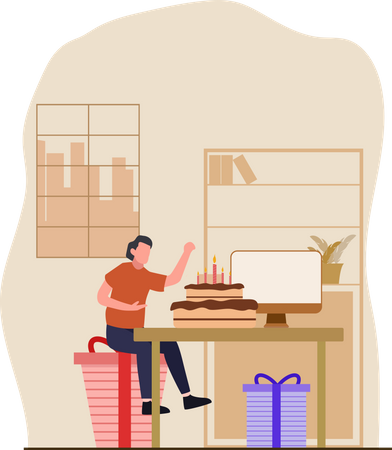 Surprise d'anniversaire  Illustration