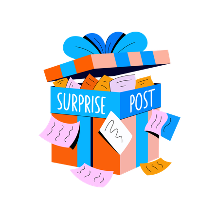 Surprise post  Illustration