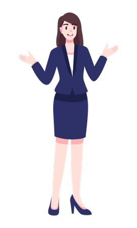 Surprised Business woman  Illustration