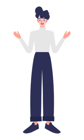 Surprised Business woman  Illustration