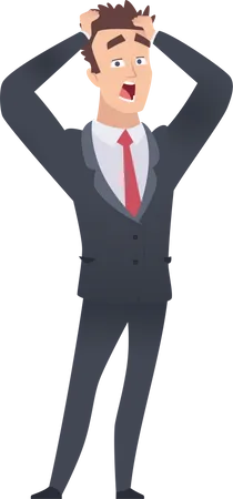 Surprised businessman  Illustration