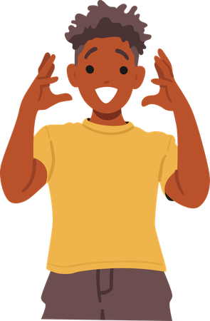 Surprised man giving pose  Illustration