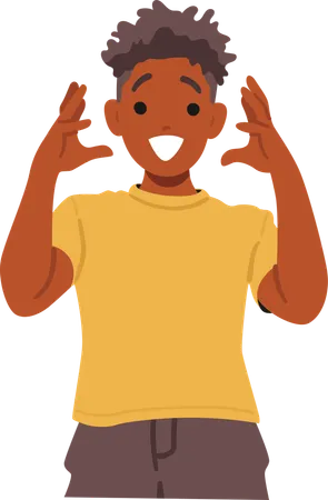 Surprised man giving pose  Illustration