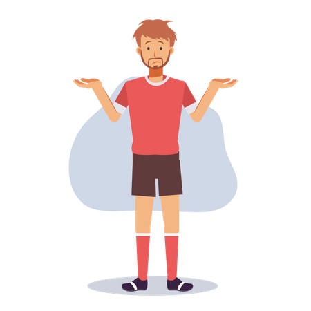 Surprised Soccer player  Illustration