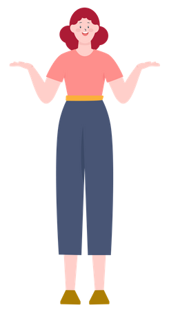 Surprised woman  Illustration