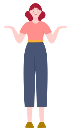 Surprised woman  Illustration