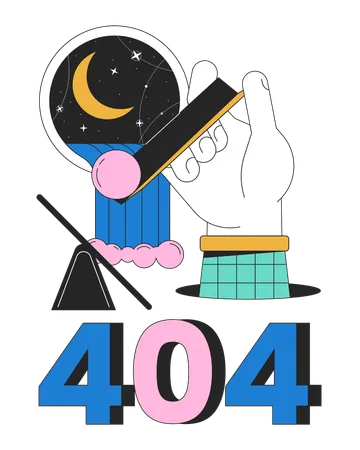Surreal Esoteric Error 404 Flash Message Drop Ball On Balance Plank Waterfall Window Empty State Ui Design Page Not Found Popup Cartoon Image Vector Flat Illustration Concept On White Background イラスト