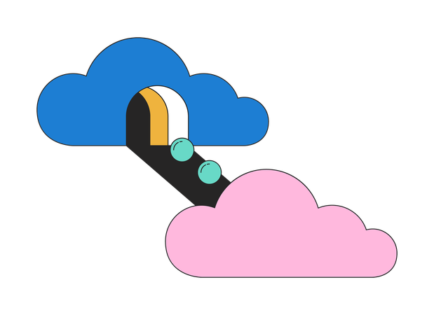 Surrealism clouds  Illustration