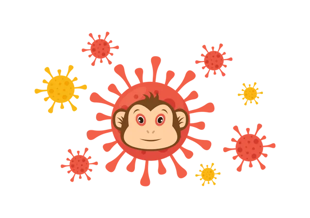 Surto de varíola dos macacos  Ilustração
