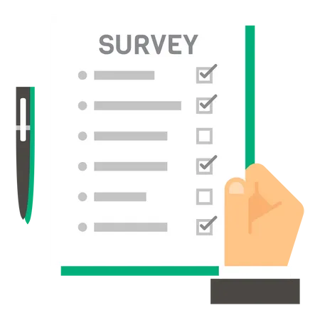 Survey form filling  Illustration