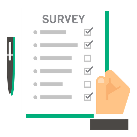 Survey form filling  Illustration