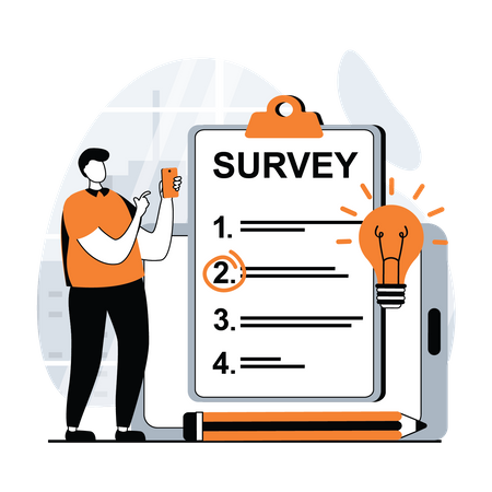 Survey list Illustration