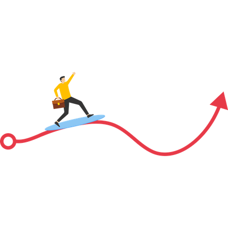 Survive stock market volatility  Illustration