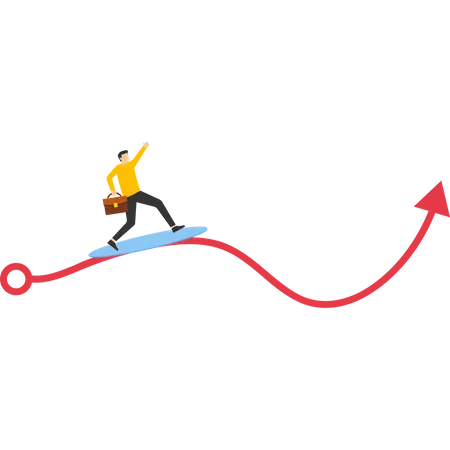 Survive stock market volatility  Illustration