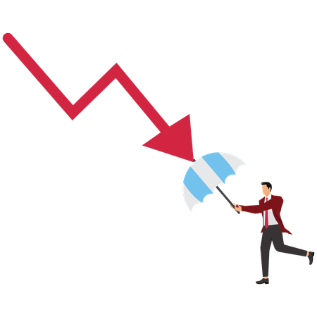 Surviving a failed investment by trying to overcome business challenges  Illustration