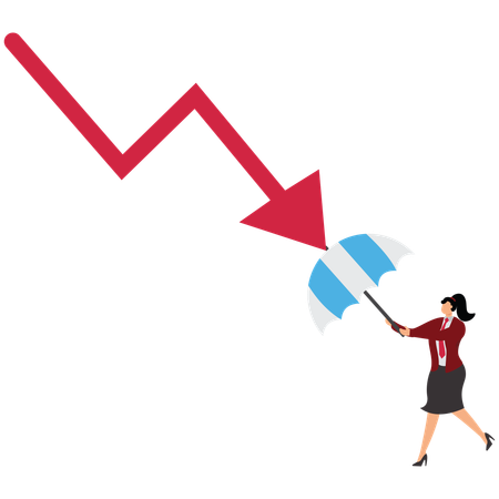 Surviving a failed investment by trying to overcome business challenges  Illustration