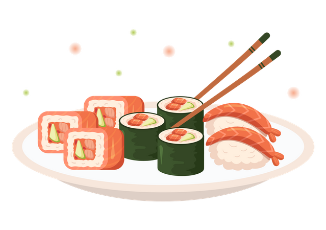 Sushi Dish  Illustration