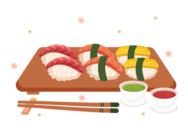 Sushi dish  Illustration