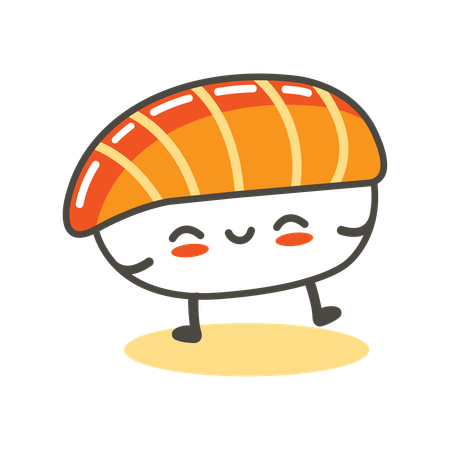 Sushi fofo  Ilustração