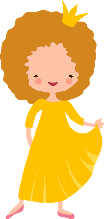 Süße kleine Prinzessin  Illustration