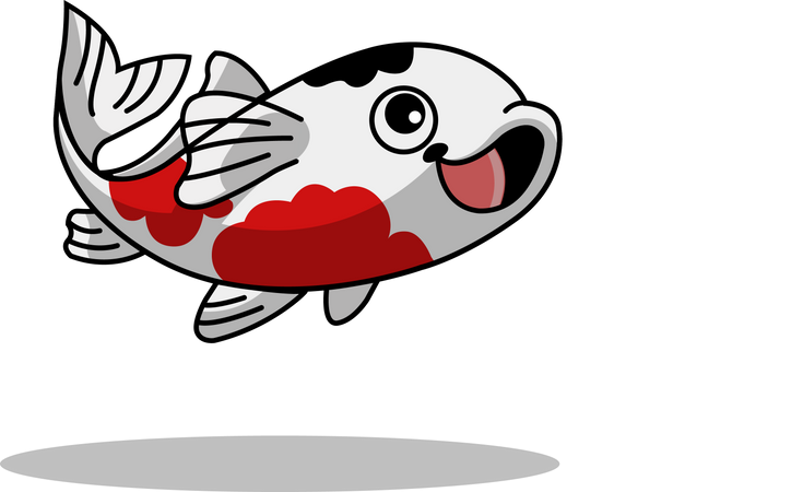 Süßer Koi-Fisch  Illustration