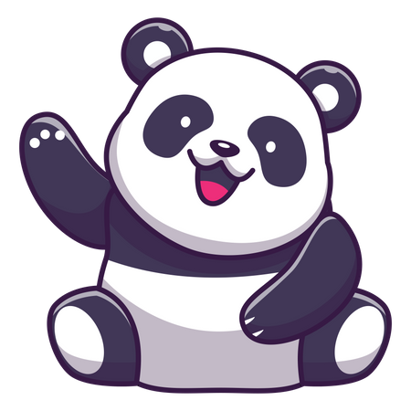 Niedlicher Panda macht Hi-Fi  Illustration