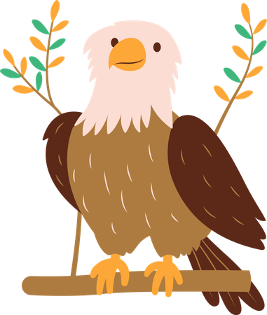 Süßer Weißkopfseeadler  Illustration