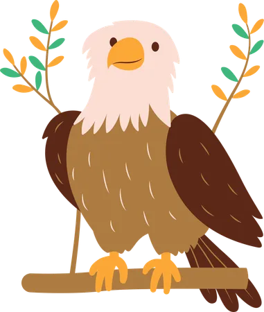 Süßer Weißkopfseeadler  Illustration