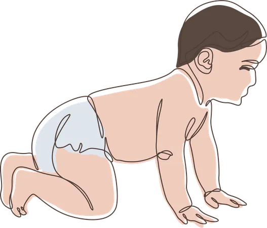 Süßes neugeborenes Baby  Illustration