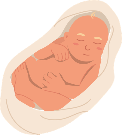 Süßes neugeborenes Baby  Illustration