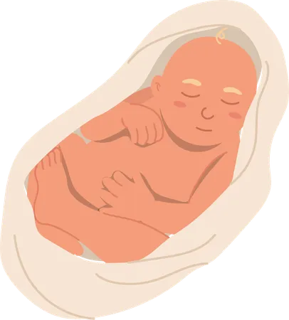 Süßes neugeborenes Baby  Illustration