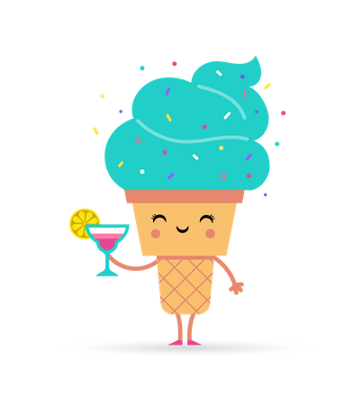 Süßer Sommer - Eis  Illustration