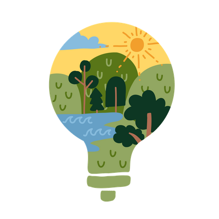 Sustainability Bulb  Illustration