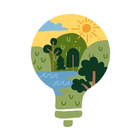 Sustainability Bulb  Illustration