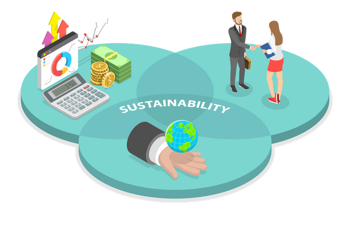 Sustainability Science and Economic Growth Illustration