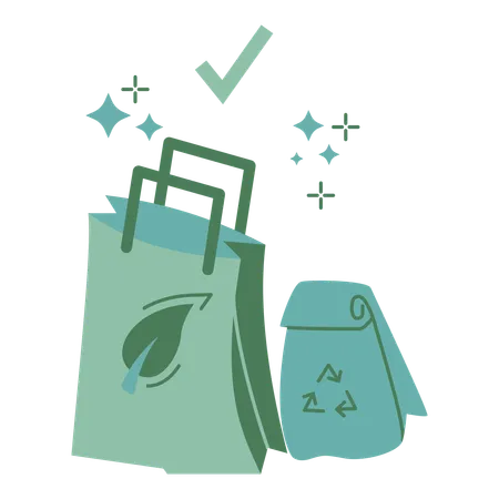 Sustainable Bag  Illustration