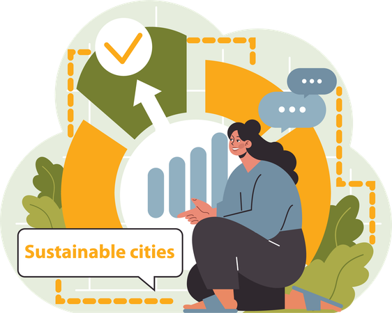 Sustainable cities  Illustration