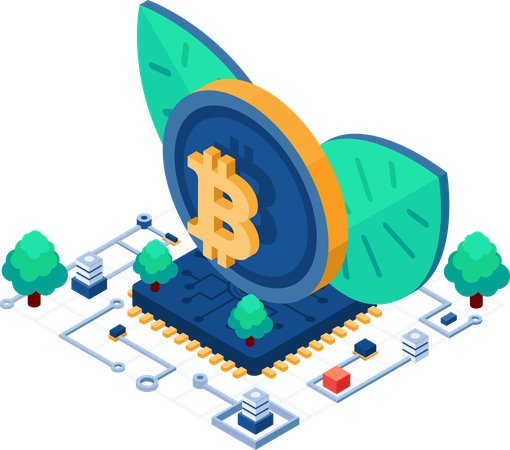 Sustainable Cryptocurrency  Illustration