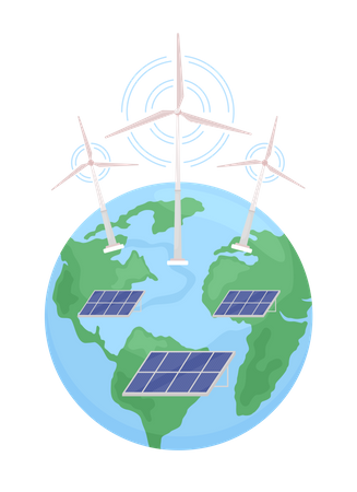 Sustainable energy Illustration