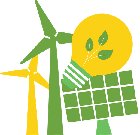 Sustainable energy  Illustration