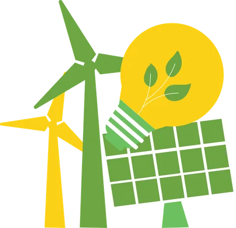 Sustainable energy  Illustration