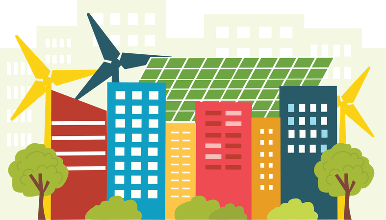 Sustainable energy  Illustration