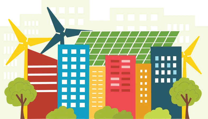 Sustainable energy  Illustration