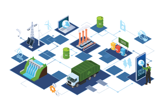 Sustainable Energy Production  Illustration