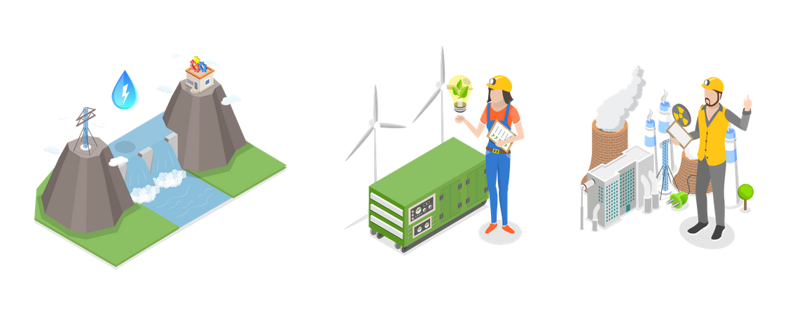Sustainable Energy Source  Illustration