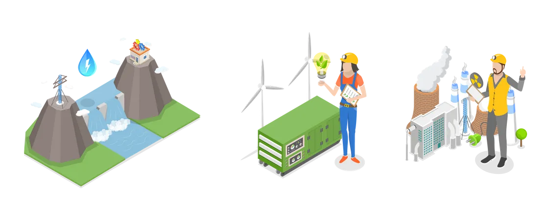 Sustainable Energy Source  Illustration